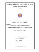 Một số giải pháp nhằm hoàn thiện chính sách marketing mix tại công ty TNHH TM DV & XNK nhất việt 