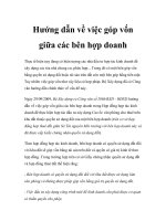 Tài liệu Hướng dẫn về việc góp vốn giữa các bên hợp doanh docx