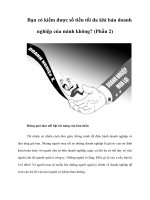 Tài liệu Bạn có kiếm được số tiền tối đa khi bán doanh nghiệp của mình không? (Phần 2) pdf