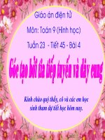 Gián án Bài 4: góc tạo bởi tia tiếp tuyến và dây cung