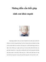 Tài liệu Những điều cần biết giúp sinh con khỏe mạnh pdf