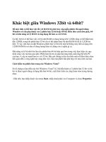 Tài liệu Khác biệt giữa Windows 32bit và 64bit? pdf