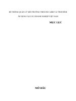HỆ THỐNG QUẢN lý môi TRƯỜNG THEO ISO 14000 và TÌNH HÌNH áp DỤNG tại các DOANH NGHIỆP VIỆT NAM 