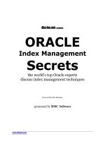 Tài liệu ORACLE Index Management Secrets pptx