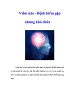 Tài liệu Viêm não - Bệnh hiếm gặp nhưng khó chữa doc