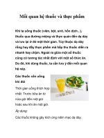 Tài liệu Mối quan hệ thuốc và thực phẩm ppt