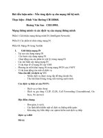 Mạng thông minh và các dịch vụ của mạng thông minh 