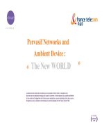 Tài liệu Pervasif Networks and Ambient Device : The New WORLD docx