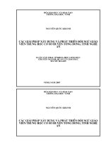 Các giải pháp xây dựng và phát triển đội ngũ giáo viên trung học cơ sở huyện tương dương, tỉnh nghệ an 