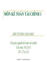 MÔN KẾ TOÁN TÀI CHÍNH 