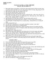 Tài liệu Câu hỏi ôn tập kiểm tra GHK 2-2008-2009 pptx