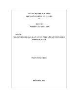 Xây dựng hệ thống quan sát và theo vết đối tượng cho robot tự hành 