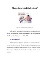 Tài liệu Mạch chậm báo hiệu bệnh gì? doc