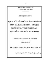 Lịch sử   văn hóa làng hoành sơn xã khánh sơn, huyện nam đàn, tỉnh nghệ an từ năm 1802 đến năm 1945 luận văn thạc sĩ lịch sử 