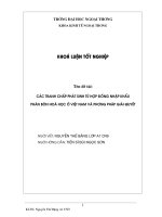 Các tranh chấp phát sinh từ hợp đồng nhập khẩu phân bón hoá học ở việt nam và phương pháp giải quyết 