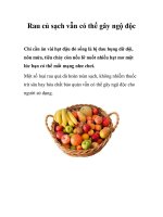 Tài liệu Rau củ sạch vẫn có thể gây ngộ độc doc