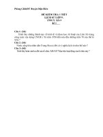 Gián án Đề thi thử lớp 9