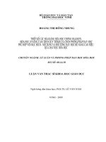 Thiết kế các bài giảng hoá học chương halogen (hoá học 10 nâng cao) theo quy trình lựa chọn phương pháp dạy học phù hợp với mục đích   nội dung và đối tượng dạy học để nâng cao hiệu quả dạy học hoá học 