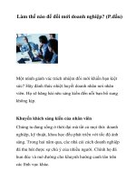 Tài liệu Làm thế nào để đổi mới doanh nghiệp? (P.đầu) pdf