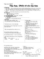 Bài soạn Giáo án toán 6- kì 1