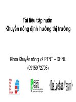 Tài liệu Tài liệu tập tập huấn: Khuyến nông định hướng thị trường ppt