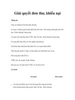 Tài liệu Giải quyết đơn thư, khiếu nại ppt