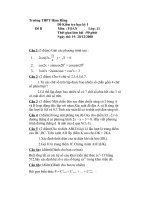 Tài liệu Đề kiểm tra HK1 - Môn Toán (2) docx