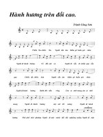 Tài liệu Bài hát hành hương trên đồi cao - Trịnh Công Sơn (lời bài hát có nốt) doc