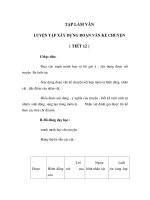 Tài liệu Tập làm văn - LUYỆN TẬP XÂY DỰNG ĐOẠN VĂN KỂ CHUYỆN ( TIÉT 12 ) docx