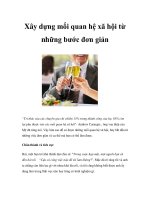 Tài liệu Xây dựng mối quan hệ xã hội từ những bước đơn giản docx