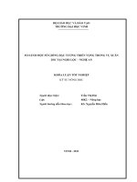 So sánh một số giống đậu tương triển vọng trong vụ xuân 2011 tại nghi lộc   nghệ an luận văn tốt nghiệp đại học 