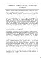 Tài liệu Computational Biology & Bioinformatics: A Gentle Overview ppt