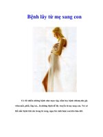 Tài liệu Bệnh lây từ mẹ sang con docx