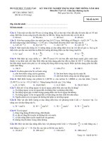 Tài liệu Đề thi chính thức kỳ thi tốt nghiệp THPT 2010 môn Vật lý - Giáo dục thường xuyên (Mã đề thi 941) pdf