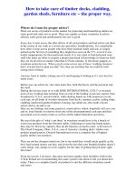 How to take care of timber decks, cladding, garden sheds, furniture etc – the proper way