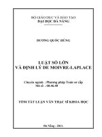 Luật số lớn và định lý de moivre laplace 