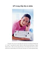 Tài liệu 6P trong tiếp thị cá nhân doc