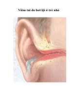 Tài liệu Viêm tai do bơi lội ở trẻ nhỏ doc