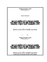 Quan điểm của phan khôi về một số vấn đề tiếng việt trong việt ngữ nghiên cứu luận văn tốt nghiệp đại học 