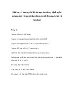 Tài liệu Giải quyết hưởng chế độ tai nạn lao động, bệnh nghề nghiệp đối với người lao động do vết thương, bệnh cũ tái phát ppt