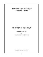 Bài soạn kế hoạch dạy học sinh 7