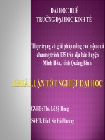 Slide thực trạng và giải pháp nâng cao hiệu quả chương trình 135 trên địa bàn huyện minh hóa,  tỉnh quảng bình 