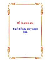 Tài liệu Đồ án môn học - Thiết kế nhà máy nhiệt điện ppt