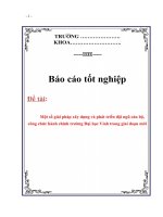 Tài liệu Báo cáo tốt nghiệp: Một số giải pháp xây dựng và phát triển đội ngũ cán bộ, công chức hành chính trường Đại học Vinh trong giai đoạn mới docx