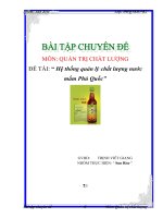 Tài liệu Báo cáo chuyên đề 