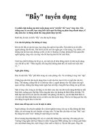 Tài liệu Bẫy tuyển dụng doc