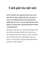 Tài liệu Cách giải tỏa mệt mỏi pdf