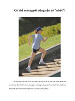 Tài liệu Cơ thể con người cũng cần có 