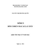 Môđun đối cohen macaulay dãy luận văn thạc sĩ toán học 