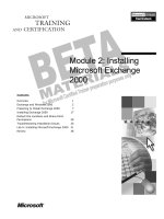 Tài liệu Module 2: Installing Microsoft Exchange 2000 pptx